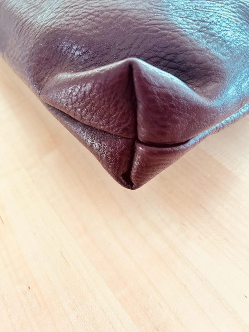 Free People Burgundy Faux Leather Clutch/Pouch/Laptop Case NWOT